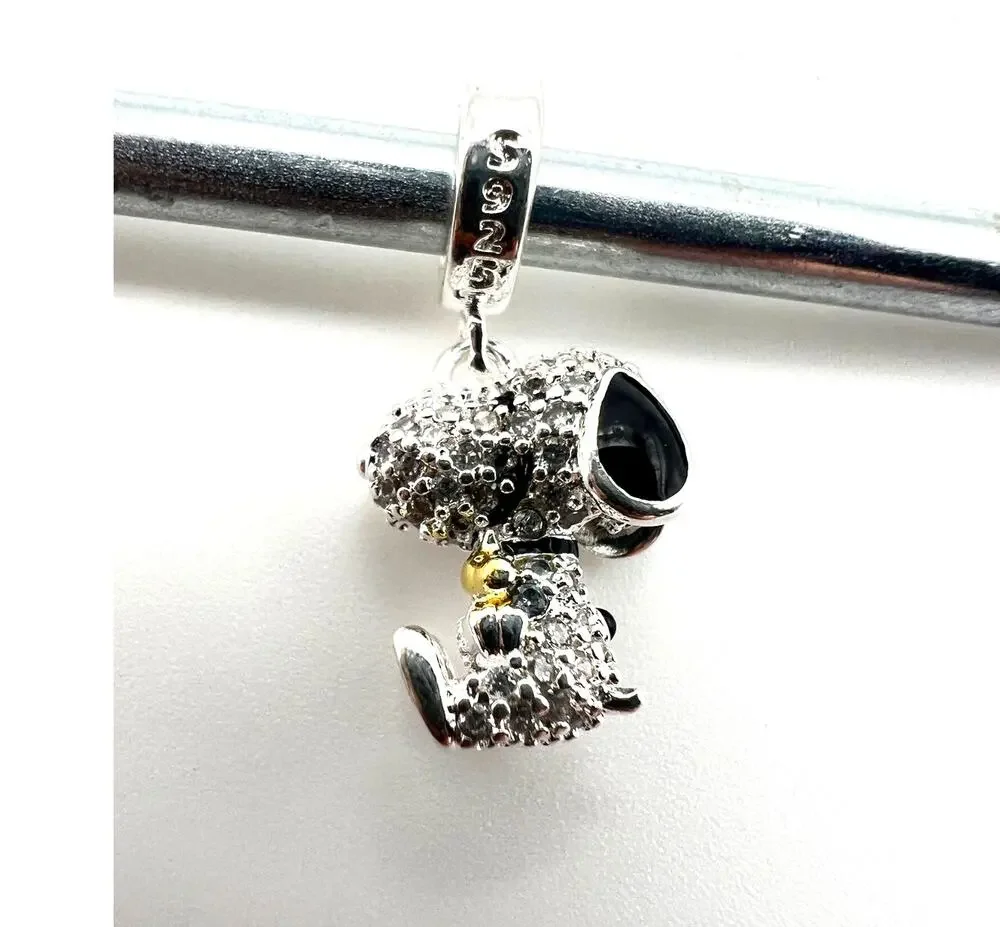 NEW Snoopy & Woodstock Charm for European Bracelet